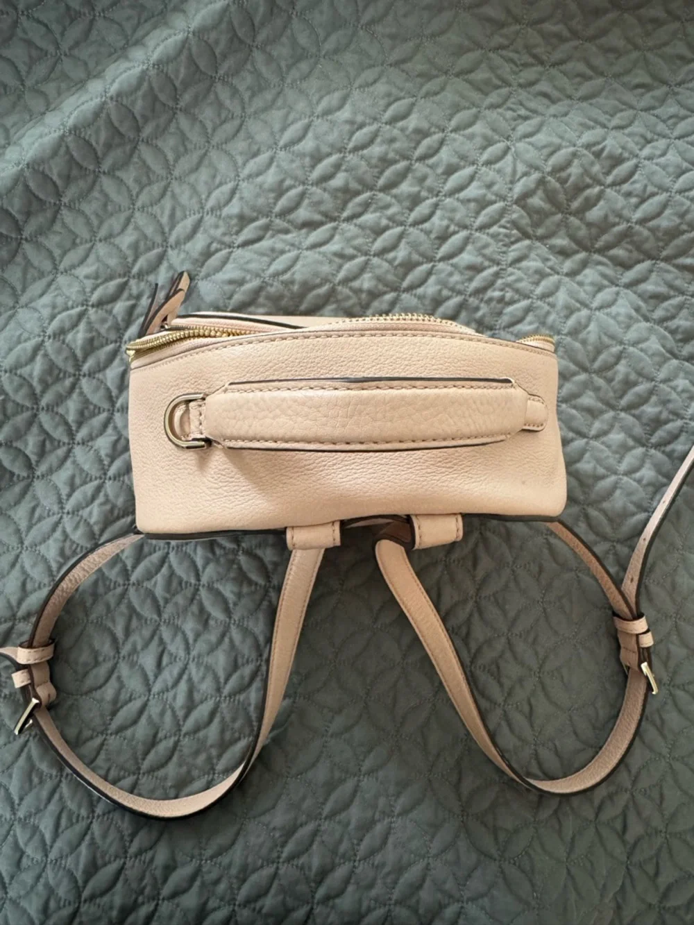 kate spade Pebbled Leather Mini Backpack in Blush Pink